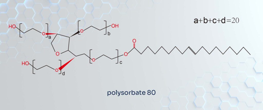 the molecular structure of polysorbate 80