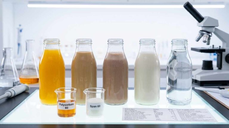 Beverage Emulsifiers: Polysorbate 80 & Span 60 HLB Guide