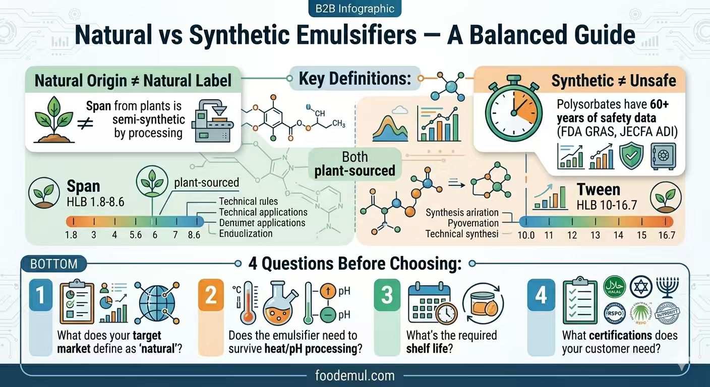 Natural vs Synthetic Emulsifiers — A Balanced Guide for Food Manufacturers