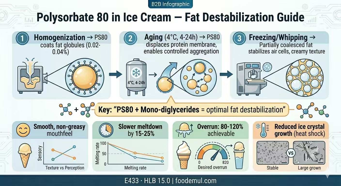 Polysorbate 80 Ice Cream Fat Destabilization Guide